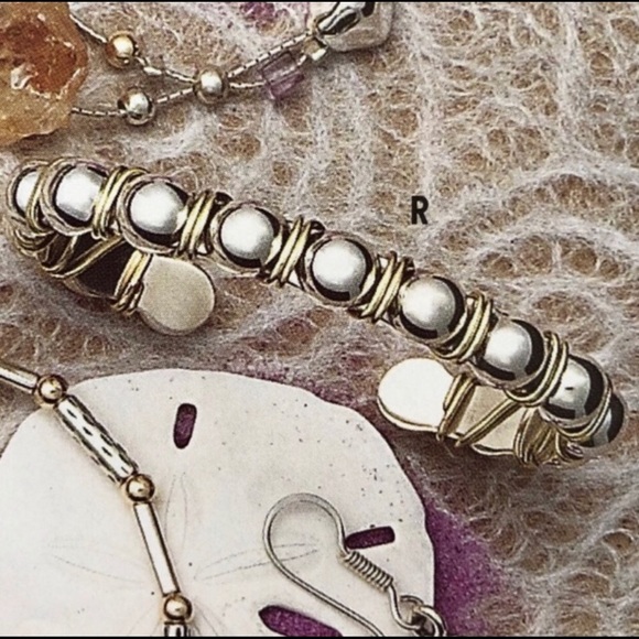 Silpada Sterling Silver and Brass Wire Cuff Bracelet - Picture 11 of 17